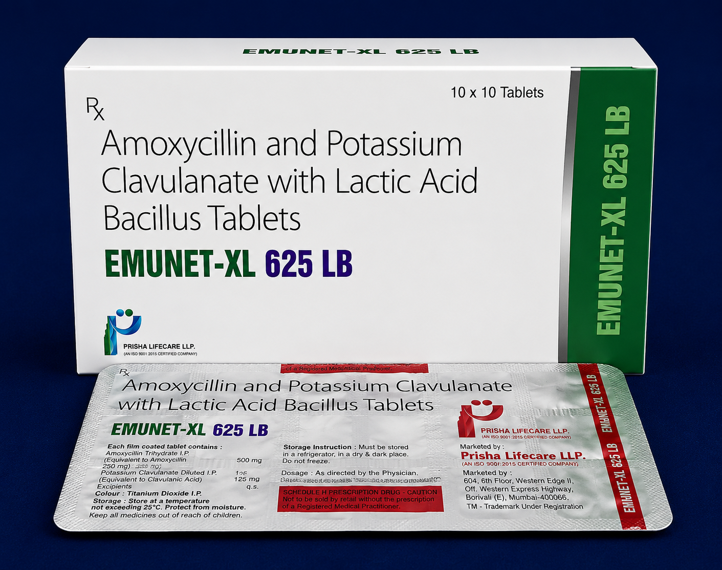 Amoxycillin and Potassium Clavulanate with Lactic Acid Bacillus Tablets